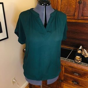 Chiffon blouse sz14 hunter green